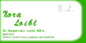 nora loibl business card